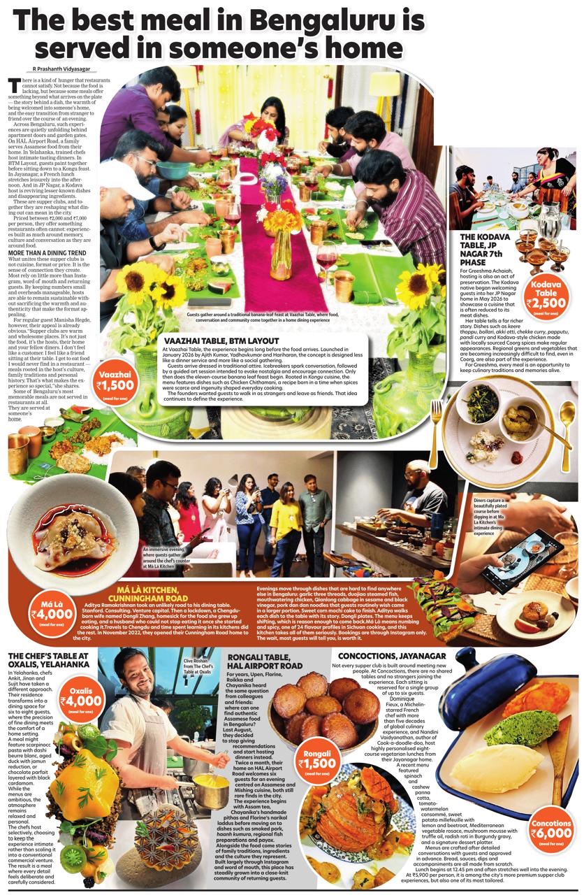 Times of India — The best meal in Bengaluru is served in someone's home